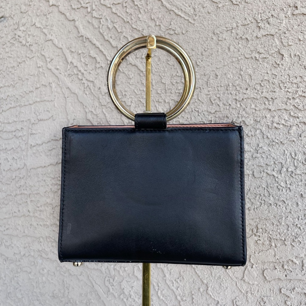 KATE SPADE Black Leather Mini Sam Bag w/ Round Handles & Detachable Chain Strap - Picture 6 of 14